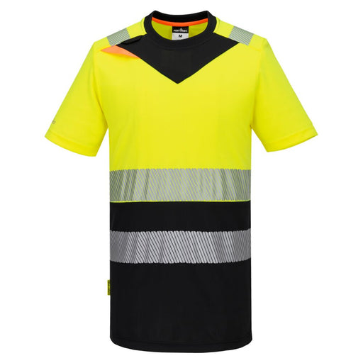 Portwest DX434 - DX4 Hi-Vis Class 1 T-Shirt S/S - Yellow/Black