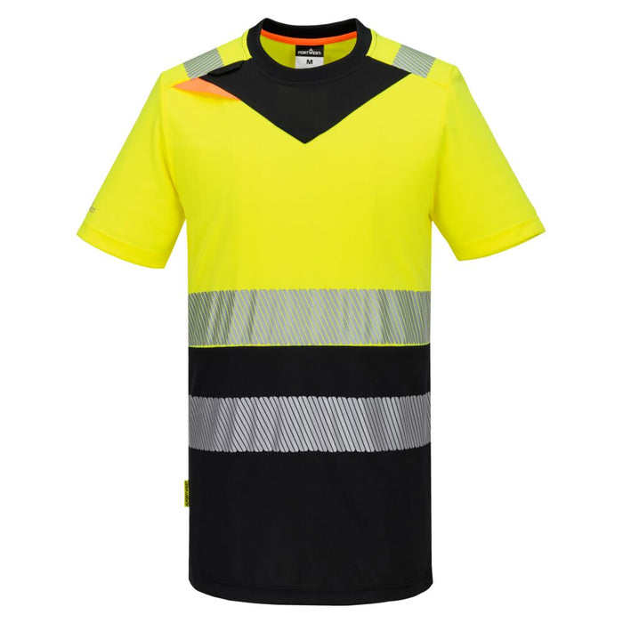 Portwest DX434 - DX4 Hi-Vis Class 1 T-Shirt S/S - Yellow/Black
