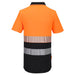 Portwest DX435 - DX4 Hi-Vis Zip Class 1 Polo Shirt S/S - Orange/Black