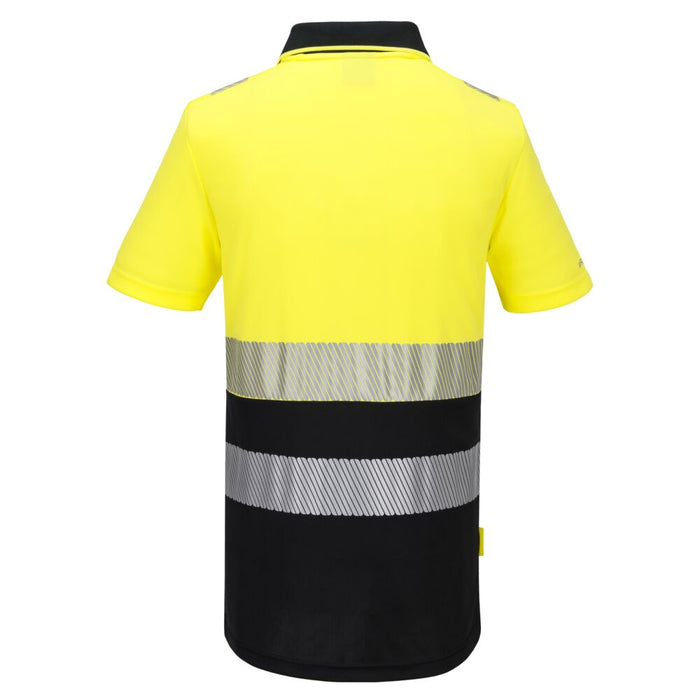 Portwest DX435 - DX4 Hi-Vis Zip Class 1 Polo Shirt S/S - Yellow/Black