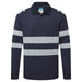 Portwest FR733 - PW3 Modaflame Knit FR Long Sleeve Polo Shirt - Navy