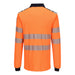 Portwest FR734 - PW3 Modaflame Knit HVO FR Long Sleeve Polo Shirt - Orange/Navy