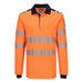 Portwest FR734 - PW3 Modaflame Knit HVO FR Long Sleeve Polo Shirt - Orange/Navy