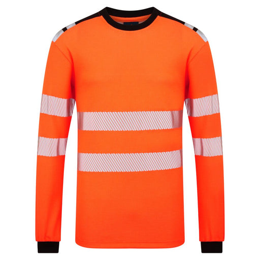 Portwest FR736 - PW3 Modaflame Knit HVO FR Long Sleeve T-Shirt - Orange/Black