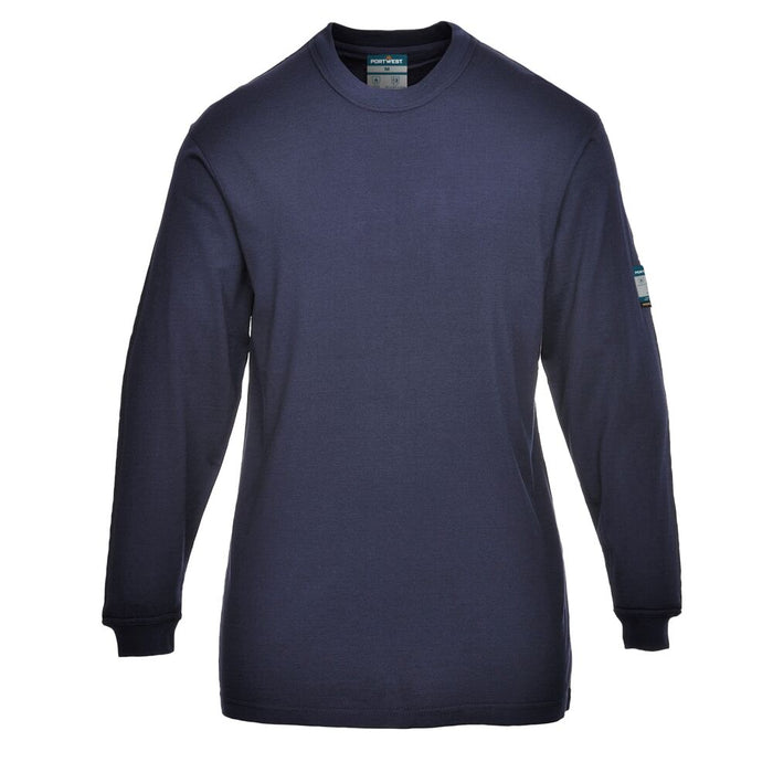Portwest FR808 - Modaflame Knit FR Women's Long Sleeve T-Shirt - Navy