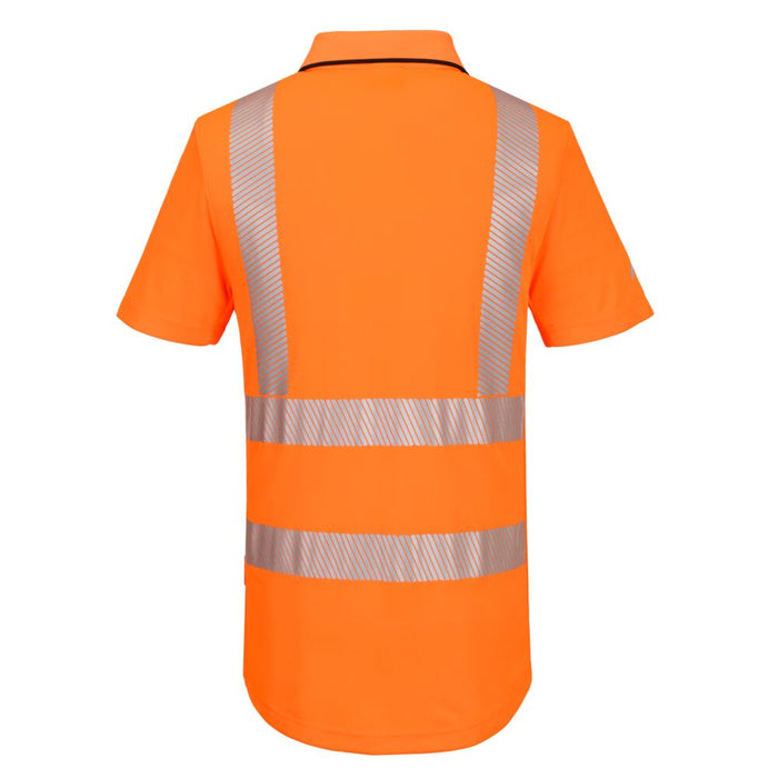Portwest KX302 - KX3 Sport Hi-Vis Zip Polo Shirt S/S - Orange