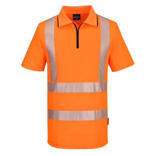 Portwest KX302 - KX3 Sport Hi-Vis Zip Polo Shirt S/S - Orange