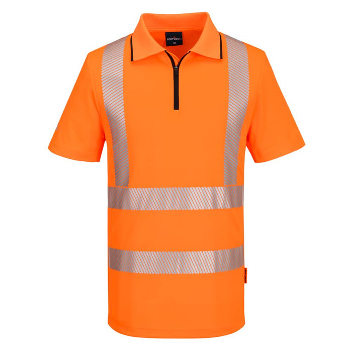 Portwest KX302 - KX3 Sport Hi-Vis Zip Polo Shirt S/S - Orange