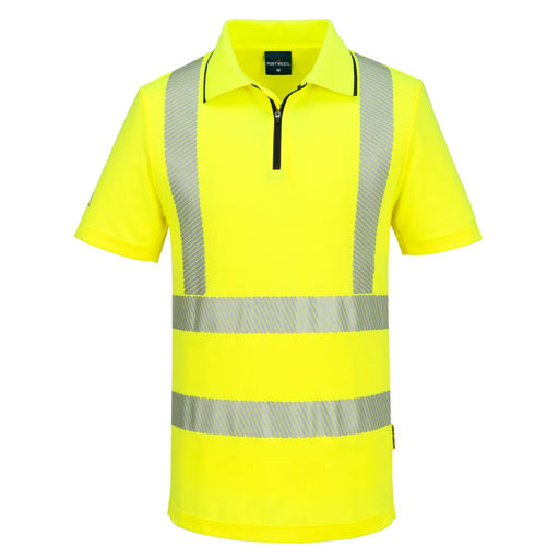Portwest KX302 - KX3 Sport Hi-Vis Zip Polo Shirt S/S - Yellow