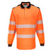 Portwest PW3 Hi-Vis Cotton Comfort Polo Shirt L/S Orange/Black