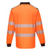 Portwest PW3 Hi-Vis Cotton Comfort Polo Shirt L/S Orange/Black