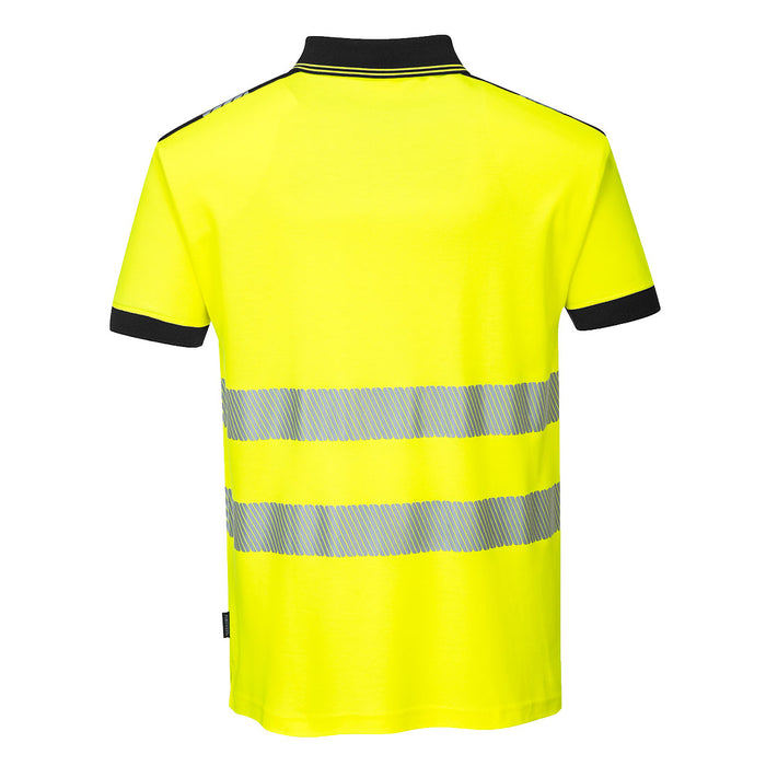 Portwest PW3 Hi-Vis Cotton Comfort Polo Shirt Yellow/Black