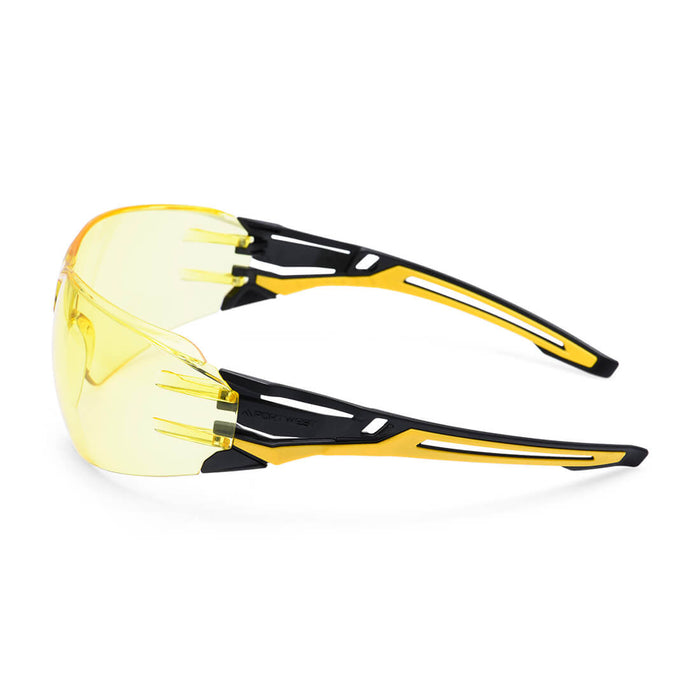 Portwest PR01 - Anthracite Wraparound Safety Glasses - Amber PR01-AMR-One Size