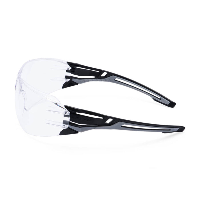 Portwest PR01 - Anthracite Wraparound Safety Glasses - Clear PR01-CLR-One Size