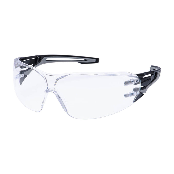 Portwest PR01 - Anthracite Wraparound Safety Glasses - Clear PR01-CLR-One Size