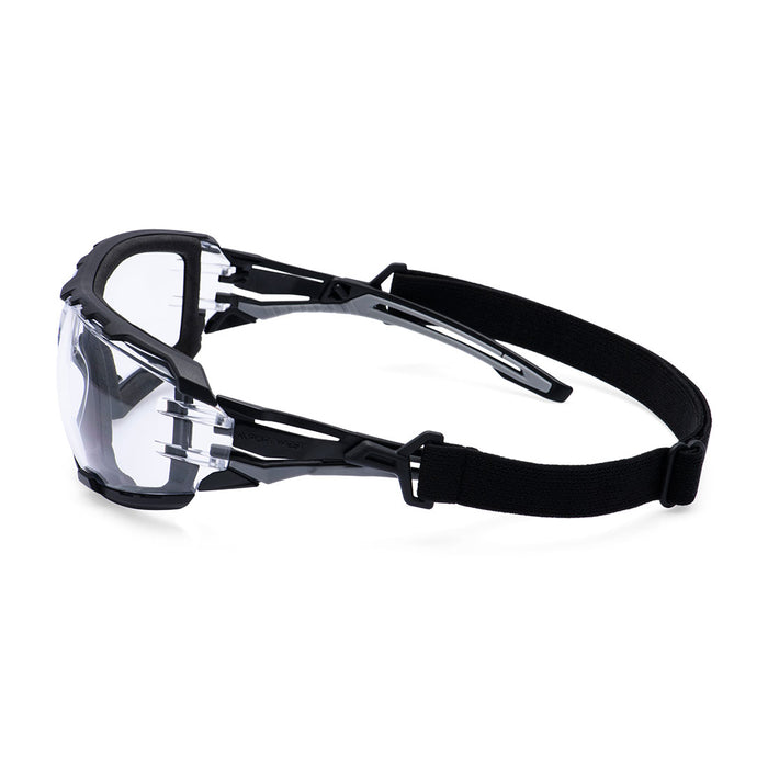 Portwest PR02 - Anthracite Wraparound Plus Safety Glasses - Clear PR02-CLR-One Size