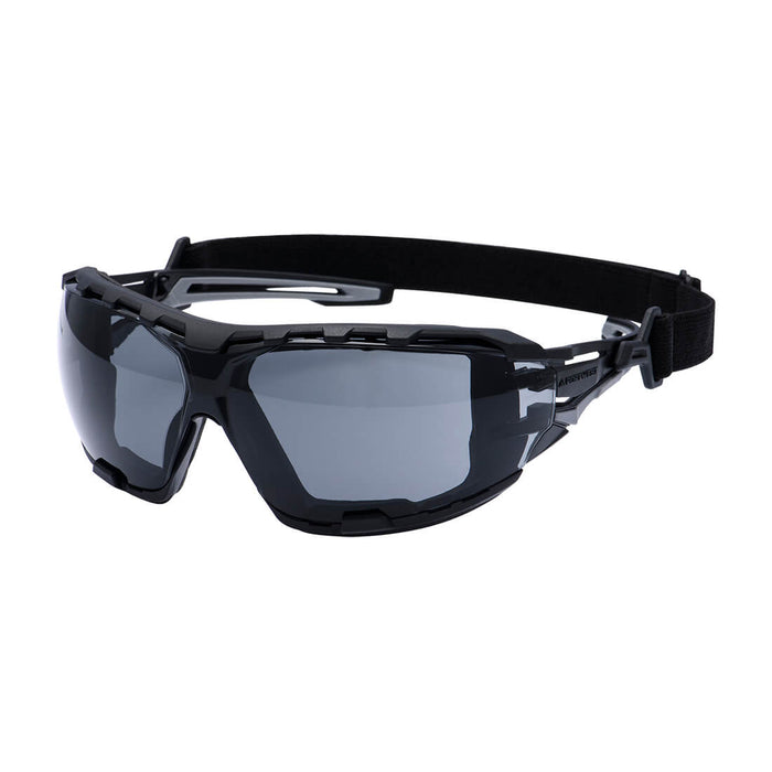 Portwest PR02 - Anthracite Wraparound Plus Safety Glasses - Smoke PR02-SKR-One Size