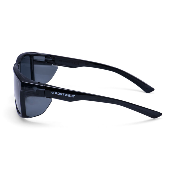 Portwest PS26 - Side Shields Safety Glasses - Smoke PS26SKR