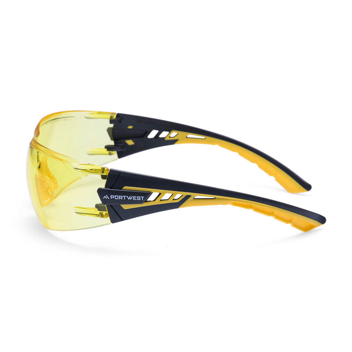 Portwest PS27 - Tech Look Lite KN Safety Glasses - Amber PS27-AMR-One Size