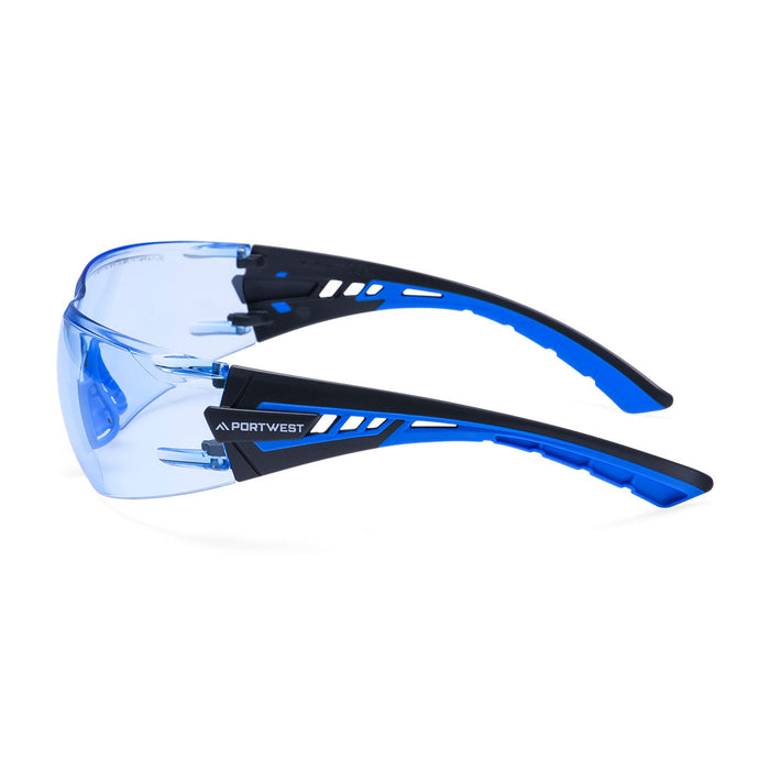 Portwest PS27 - Tech Look Lite KN Safety Glasses - Blue PS27-BLU-One Size