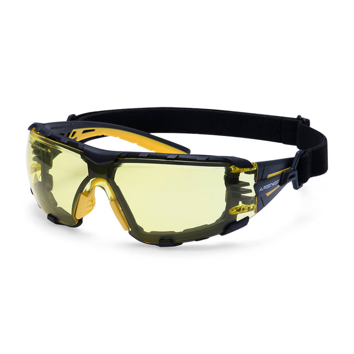 Portwest PS28 - Tech Look Pro KN Safety Glasses - Amber PS28-AMR-One Size