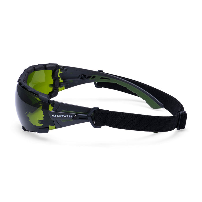 Portwest PS28 - Tech Look Pro KN Safety Glasses - Green PS28-GNR-One Size