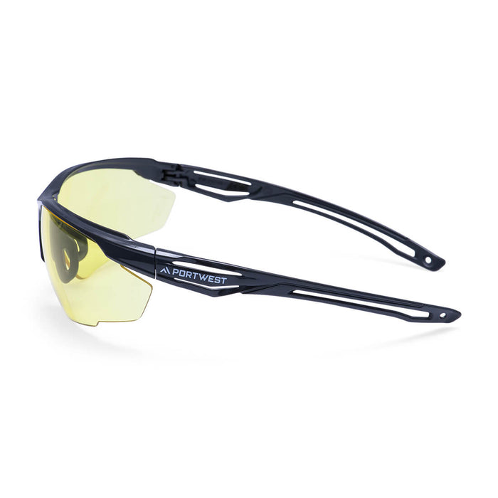 Portwest PS36 - Anthracite Safety Glasses - Amber PS36-AMR-One Size