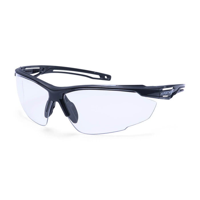 Portwest PS36 - Anthracite Safety Glasses - Clear PS36-CLR-One Size