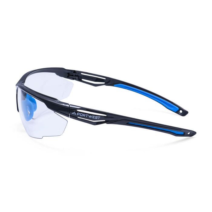 Portwest PS37 - Anthracite KN Safety Glasses - Clear PS37-CLR-One Size