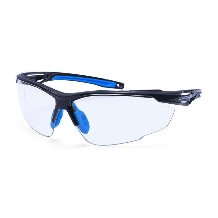 Portwest PS37 - Anthracite KN Safety Glasses - Clear PS37-CLR-One Size