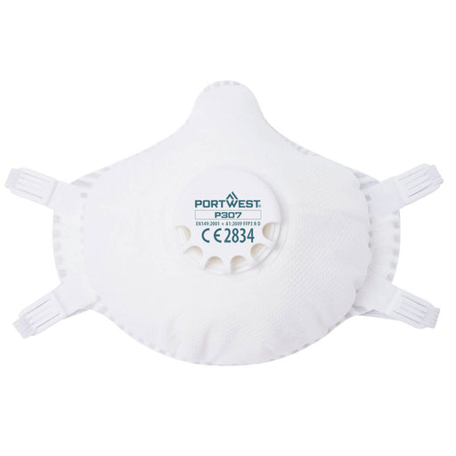 Portwest P307 - FFP3 Ultimate Reusable Compact Respirator (Pk5) - White P307-WHR-One Size