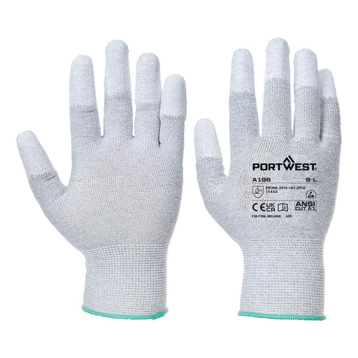 Portwest AB198 - ESD 13 PU Fingertip Essential Multipack (Pk12) - Grey