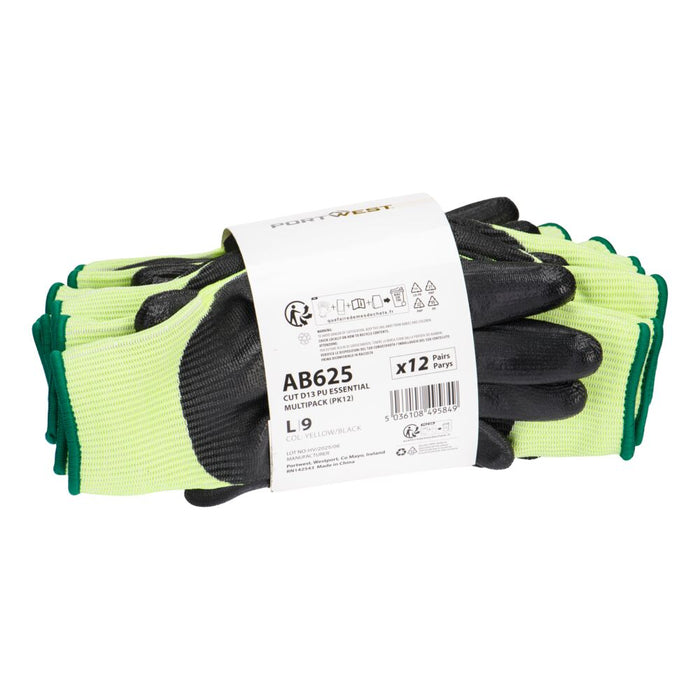 Portwest AB625 - Cut D13 PU Essential Multipack (PK12) - Default