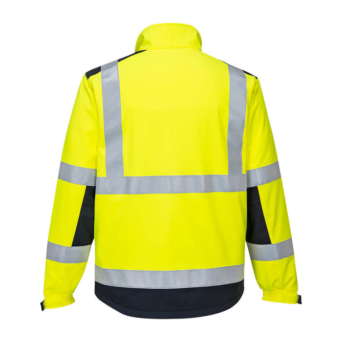 Portwest MV72 - Modaflame Softshell Hi-Vis Multi-Norm FR Jacket - Yellow/Navy