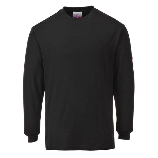 Portwest FR11 - Modaflame Knit FR Long Sleeve T-Shirt - Black