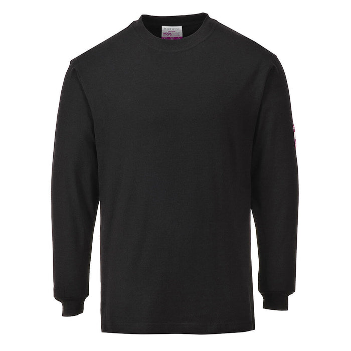 Portwest FR11 - Modaflame Knit FR Long Sleeve T-Shirt - Black