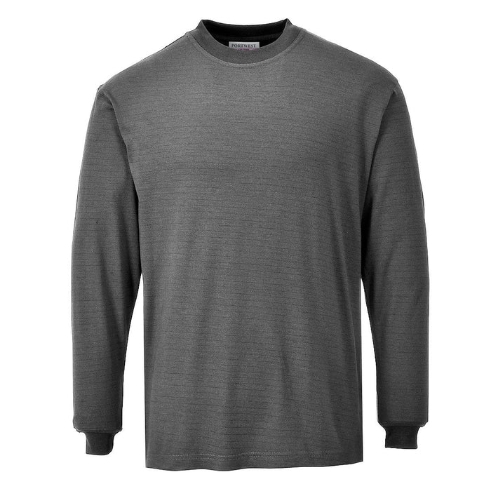 Portwest FR11 - Modaflame Knit FR Long Sleeve T-Shirt - Grey