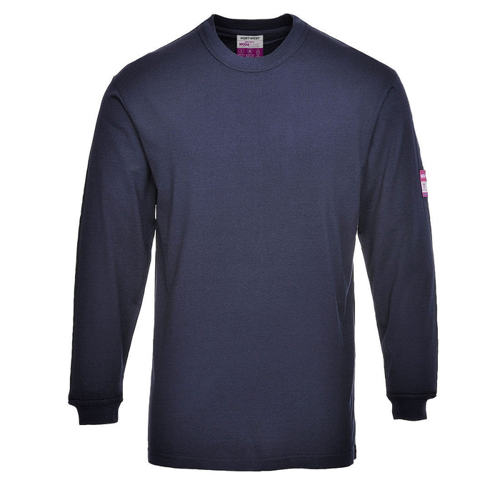 Portwest FR11 - Modaflame Knit FR Long Sleeve T-Shirt - Navy