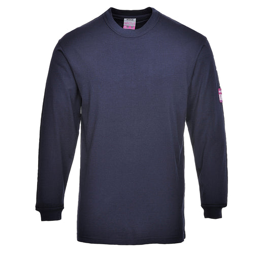Portwest FR11 - Modaflame Knit FR Long Sleeve T-Shirt - Navy