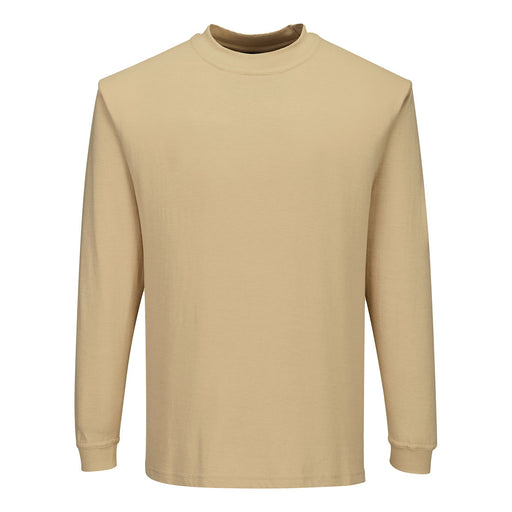 Portwest FR11 - Modaflame Knit FR Long Sleeve T-Shirt - Tan