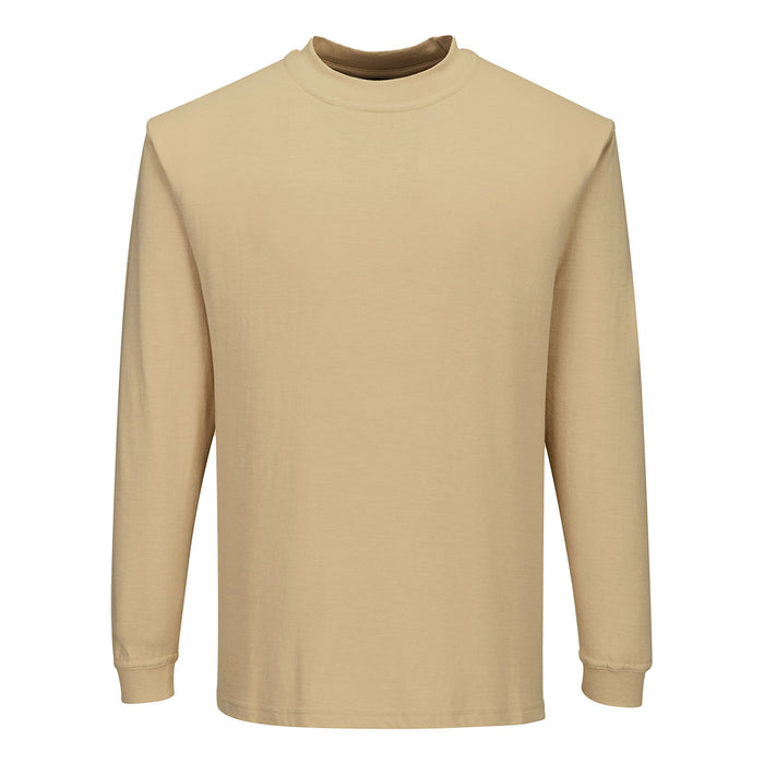 Portwest FR11 - Modaflame Knit FR Long Sleeve T-Shirt - Tan