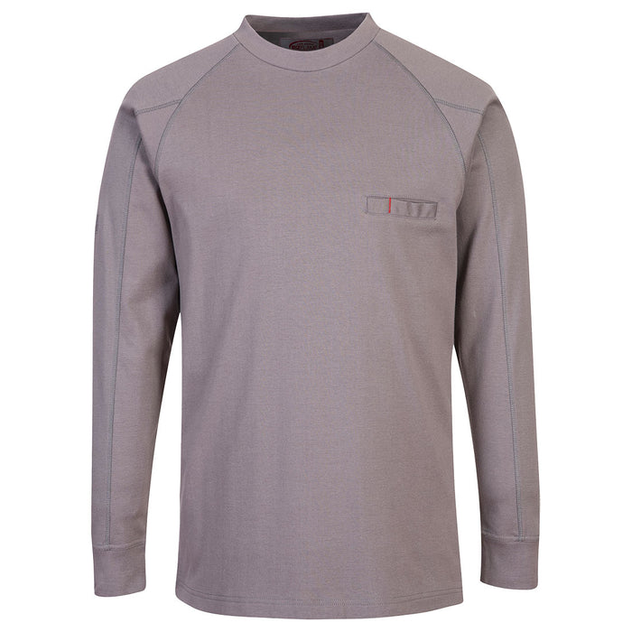 Portwest FR33 - Bizflame Knit FR Long Sleeve T-Shirt - Grey