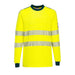 Portwest FR701 - PW3 Modaflame Knit Hi-Vis FR Long Sleeve T-Shirt - Yellow/Navy