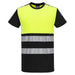 Portwest FR775 - PW3 Modaflame Knit Hi-Vis Class 1 FR Short Sleeve T-Shirt - Yellow/Black