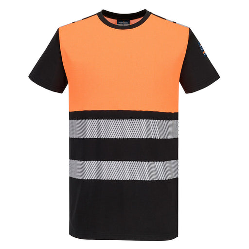 Portwest FR776 - PW3 Modaflame Knit HVO Class 1 FR Short Sleeve T-Shirt - Orange/Black