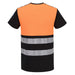 Portwest FR776 - PW3 Modaflame Knit HVO Class 1 FR Short Sleeve T-Shirt - Orange/Black