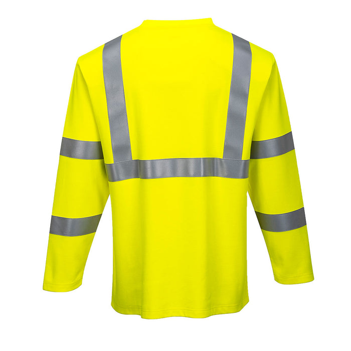 Portwest FR96 - Modaflame Knit Hi-Vis FR Long Sleeve T-Shirt - Yellow