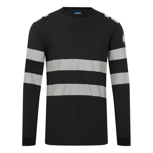 Portwest FR732 - PW3 Modaflame Knit FR Long Sleeve T-Shirt - Navy