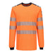 Portwest FR736 - PW3 Modaflame Knit HVO FR Long Sleeve T-Shirt - Orange/Navy