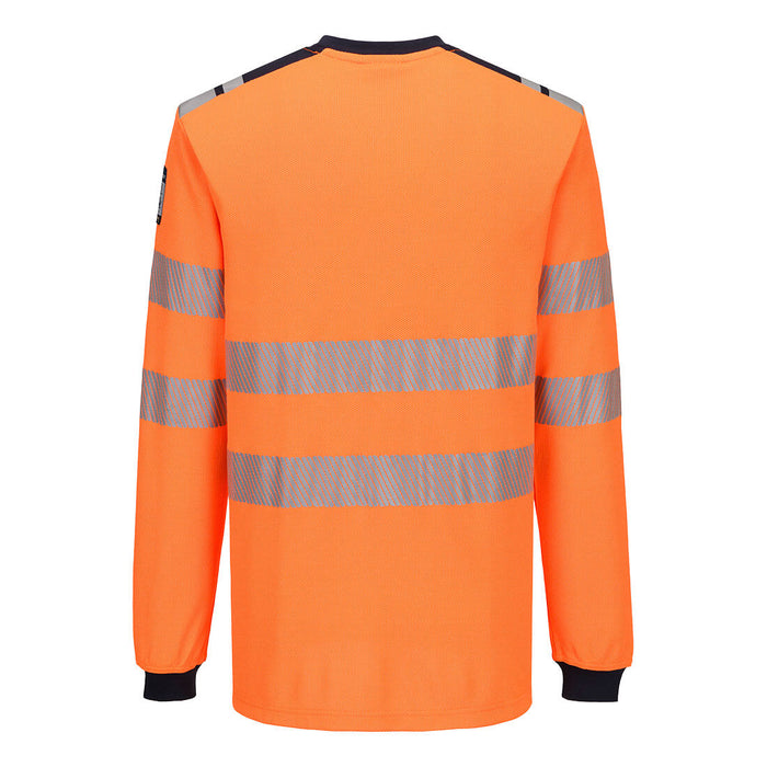 Portwest FR736 - PW3 Modaflame Knit HVO FR Long Sleeve T-Shirt - Orange/Navy
